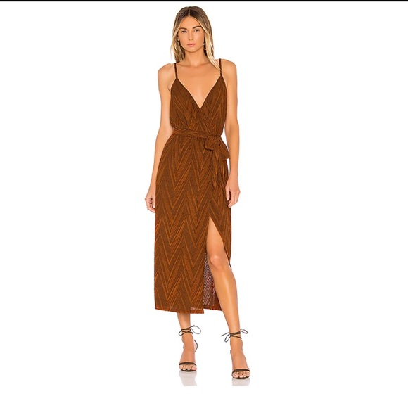 MINKPINK Dresses & Skirts - MINKPINK Revolve Burnt Orange Midi Dress Small